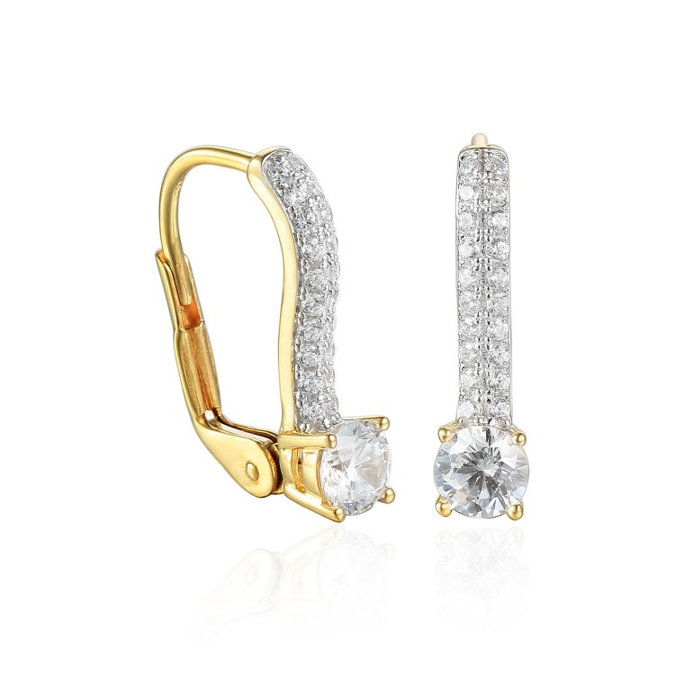 Zlaté náušnice se syntetickým zirkonem 585/1000, 2,15 gr - 54396E002 Zlaté náušnice se syntetickým zirkonem 585/1000, 2,15 gr - 54396E002