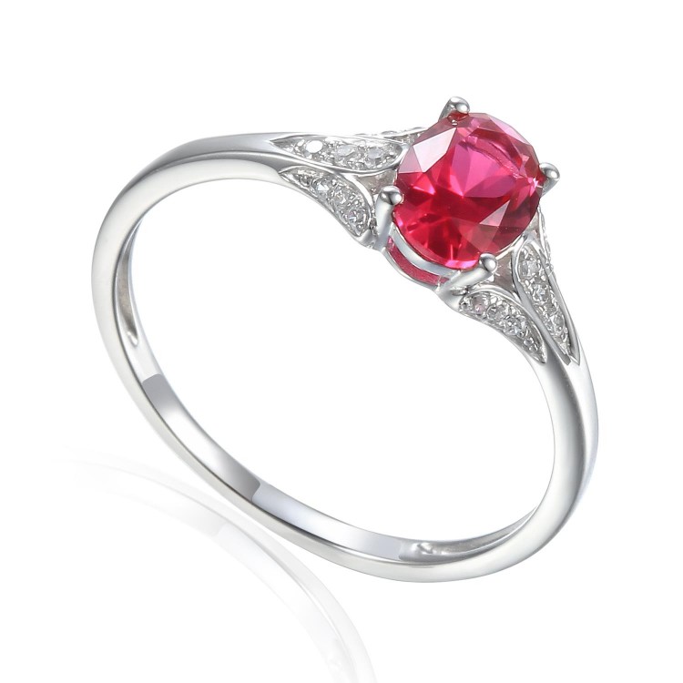 Zlatý prsten se syntetickým rubínem 585/1000, 1,58 gr - 54611R012 Zlatý prsten se syntetickým rubínem 585/1000, 1,58 gr - 54611R012