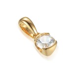 Zlaté přívěšek se syntetickým zirkonem 585/1000,  0,71gr - 58700P001