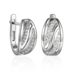 585/1000 Gold earring with  synthetic zircon, 2.85 g - 59787E002