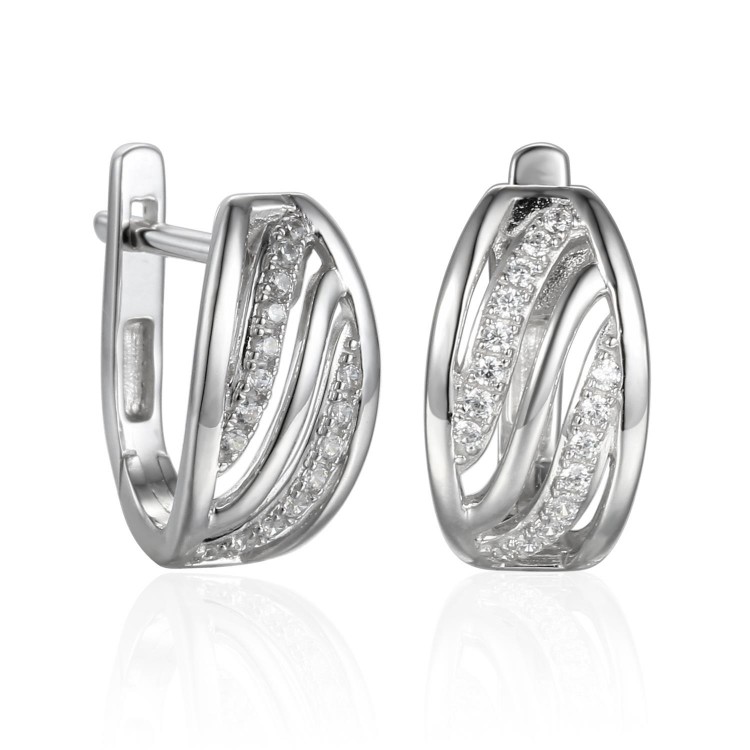 Zlaté náušnice se syntetickým zirkonem 585/1000, 2,85gr - 59787E002 Zlaté náušnice se syntetickým zirkonem 585/1000, 2,85gr - 59787E002