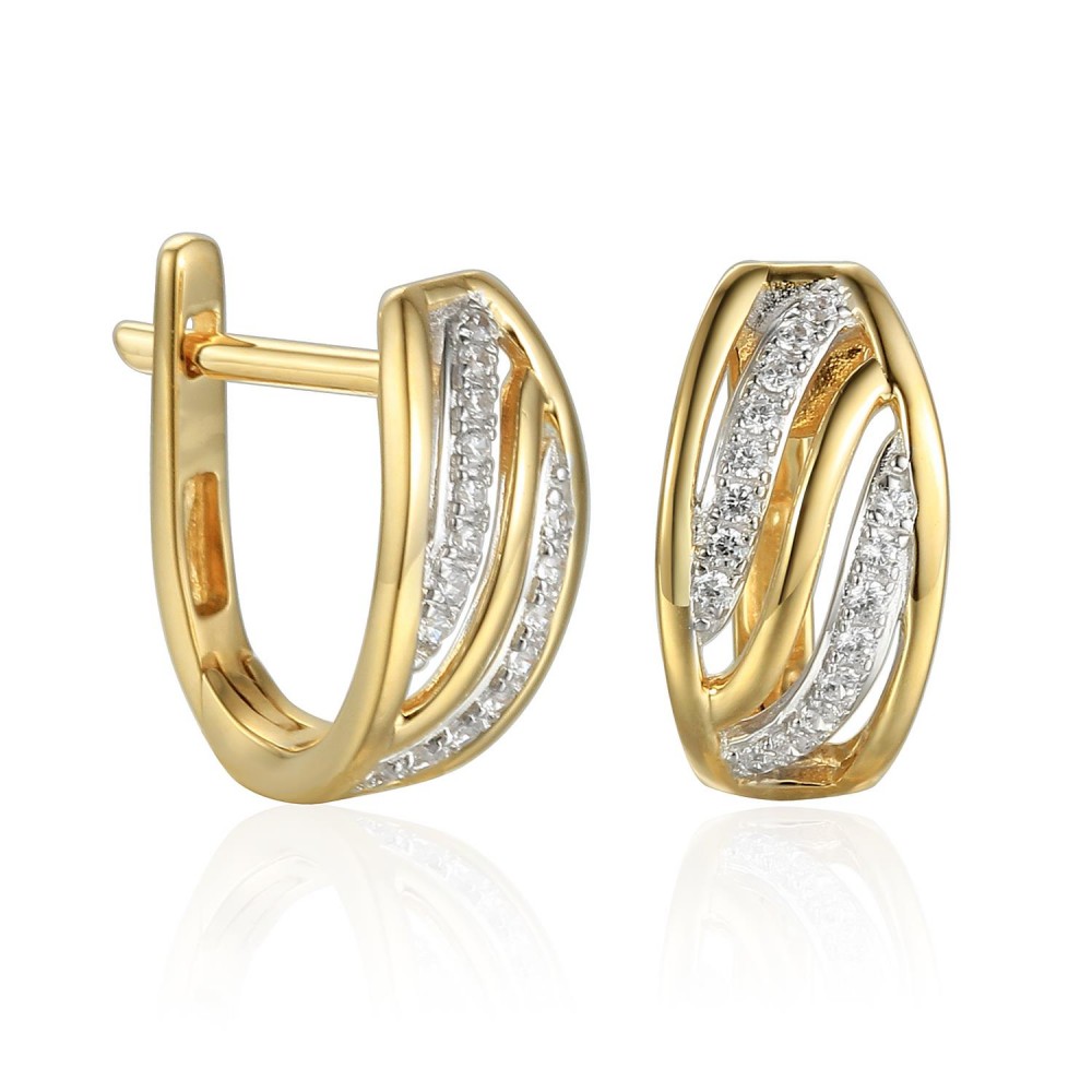 Zlaté náušnice se syntetickým zirkonem 585/1000, 2,85gr - 59787E004 Zlaté náušnice se syntetickým zirkonem 585/1000, 2,85gr - 59787E004