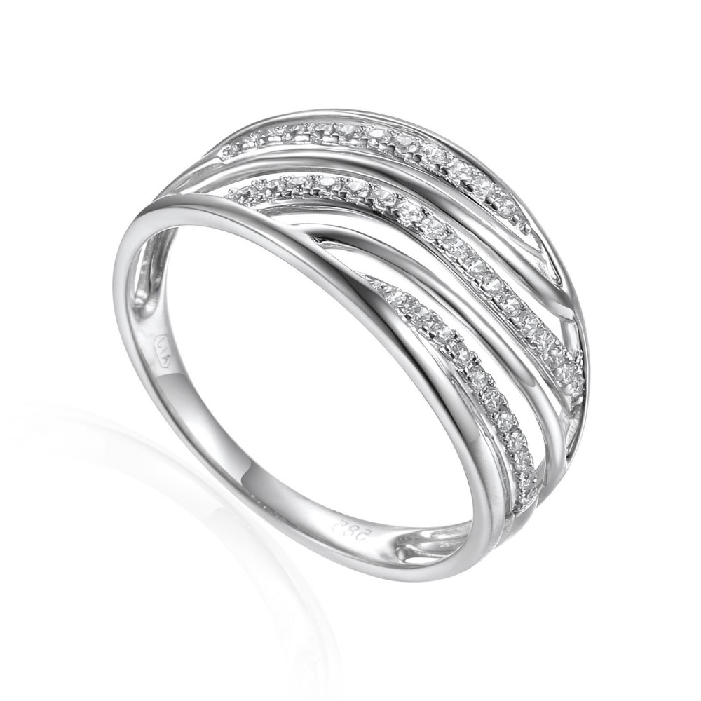 Zlatý prsten se syntetickým zirkonem 585/1000,  2,30 gr - 59787R002