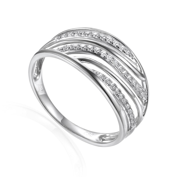 Zlatý prsten se syntetickým zirkonem 585/1000,  2,30 gr - 59787R002