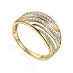 Zlatý prsten se syntetickým zirkonem 585/1000,  2,03 gr - 59787R004