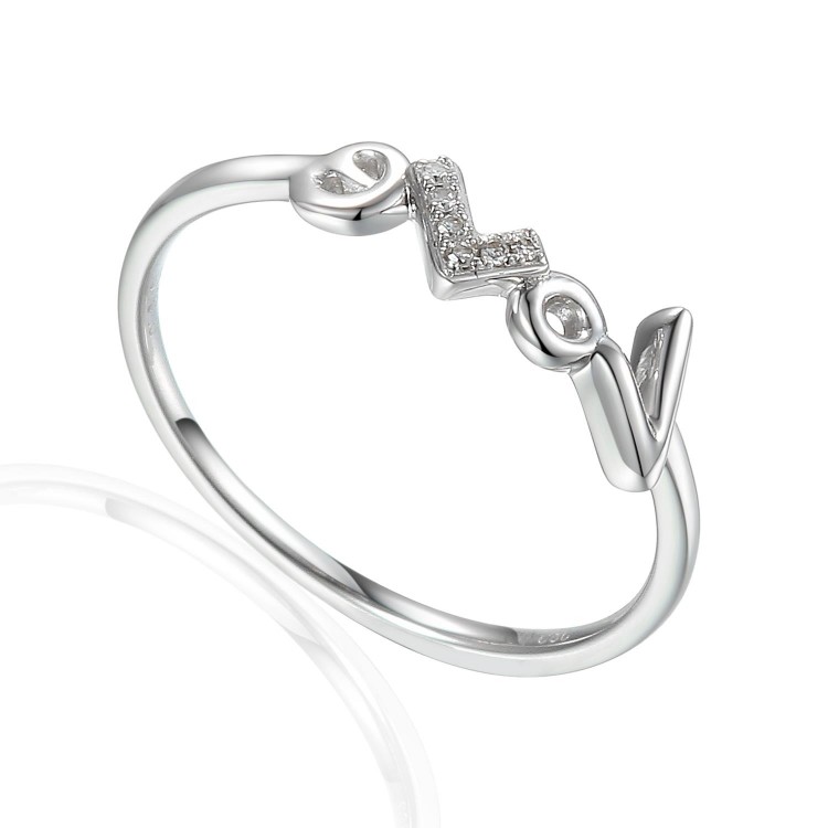 Zlatý prsten s diamantem 585/1000, 0,014 ct - 60120R005