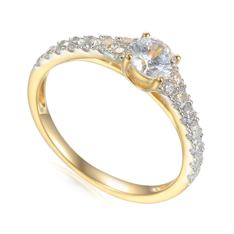 Zlatý prsten se syntetický zirkony 585/1000, 1,89 g - 60566R002 Zlatý prsten se syntetický zirkony 585/1000, 1,89 g - 60566R002