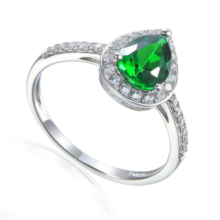 Zlatý prsten se syntetickým smaragdem 585/1000,  2,36 gr - 69564R004