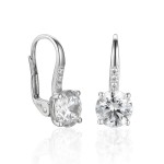 Zlaté náušnice se syntetickým zirkon 585/1000,  2,84 gr - 69582E005