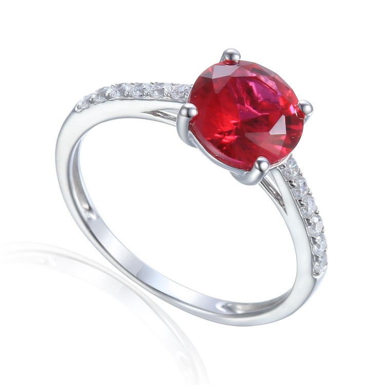 Zlatý prsten se syntetickým rubínem 585/1000, 2,21 gr - 69582R007 Zlatý prsten se syntetickým rubínem 585/1000, 2,21 gr - 69582R007