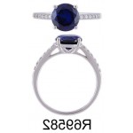 585/1000 Gold ring with synthetic sapphire, 2.15 gr - 69582R009 585/1000 Gold ring with synthetic sapphire, 2.15 gr - 69582R009