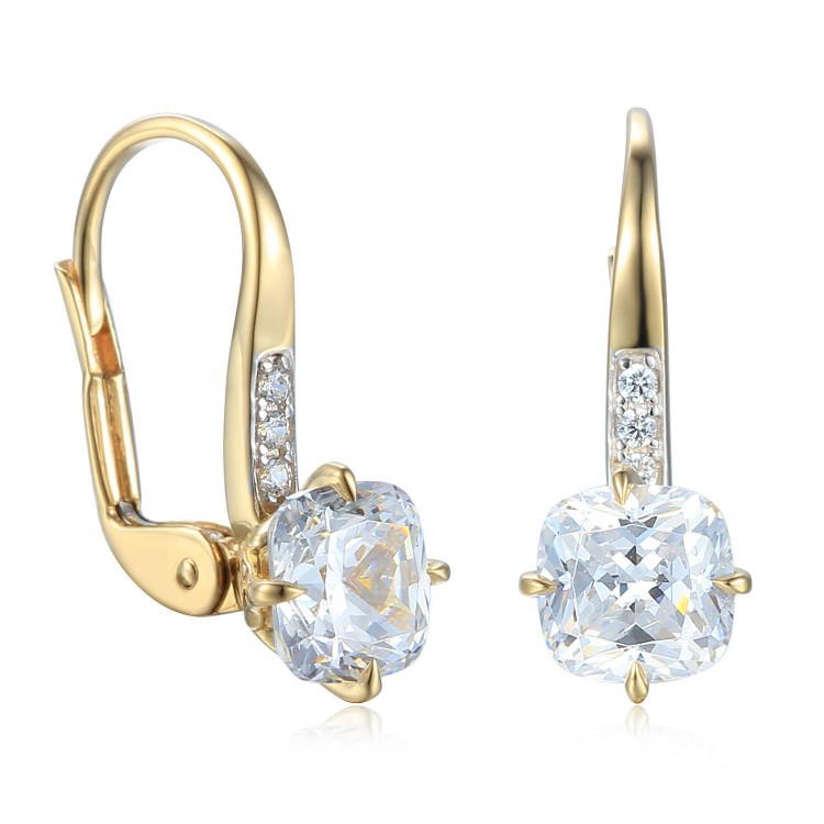 Zlaté náušnice se syntetickým zirkonem 585/1000, 2,42 gr - 69583E012 Zlaté náušnice se syntetickým zirkonem 585/1000, 2,42 gr - 69583E012