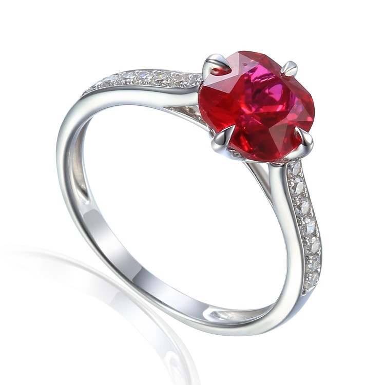 Zlatý prsten se syntetickým rubínem 585/1000, 2,39 gr - 69583R007 Zlatý prsten se syntetickým rubínem 585/1000, 2,39 gr - 69583R007