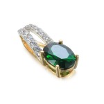 Zlatý přívěšek se syntetickým smaragdem 585/1000, 0,91 g - 69584P006 Zlatý přívěšek se syntetickým smaragdem 585/1000, 0,91 g - 69584P006