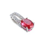 Zlatý přívěsek se syntetickým rubínem 585/1000,  0,84 gr - 69584P009