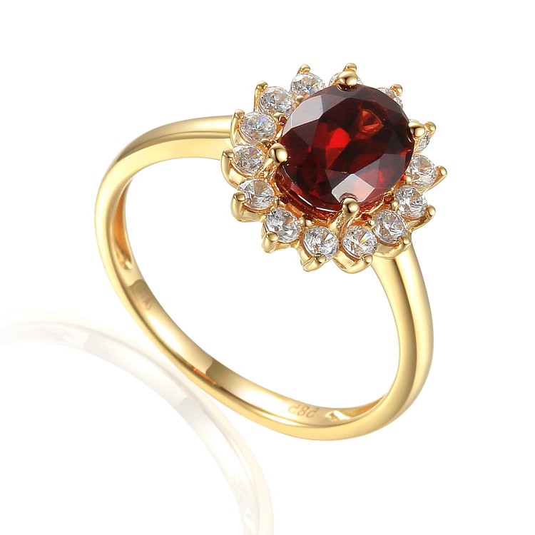 Zlatý prsten s granátem 585/1000, 2,88 gr - 69618R001 Zlatý prsten s granátem 585/1000, 2,88 gr - 69618R001