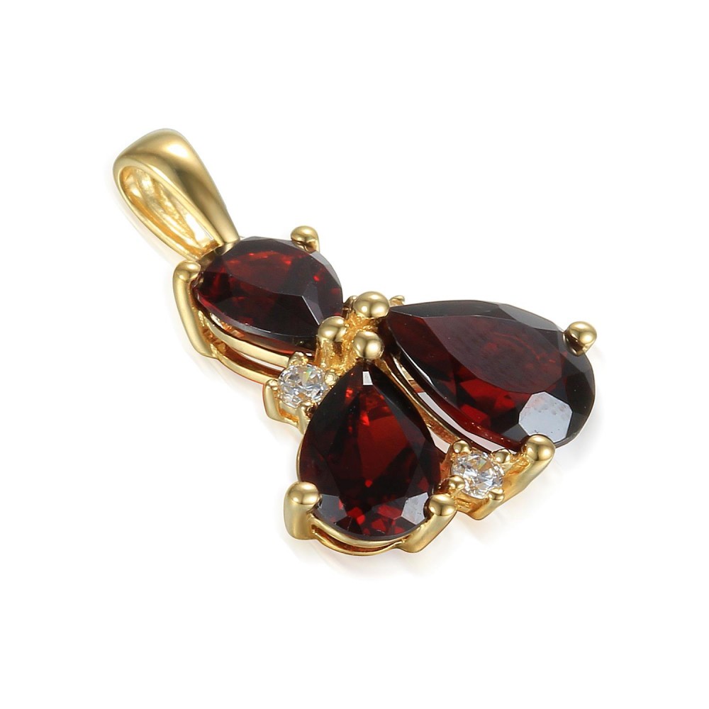 585/1000 Gold pendent with garnet, 1,72 gr - 73807P002 585/1000 Gold pendent with garnet, 1,72 gr - 73807P002