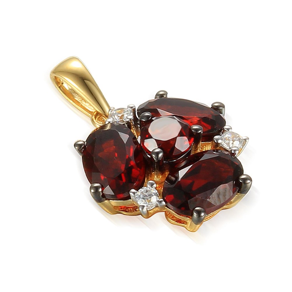 Zlatý přívěsek s granátem 585/1000,  1,33 gr - 73808P002