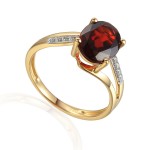 585/1000 Gold ring with garnet, 2,52 gr - 73814R001