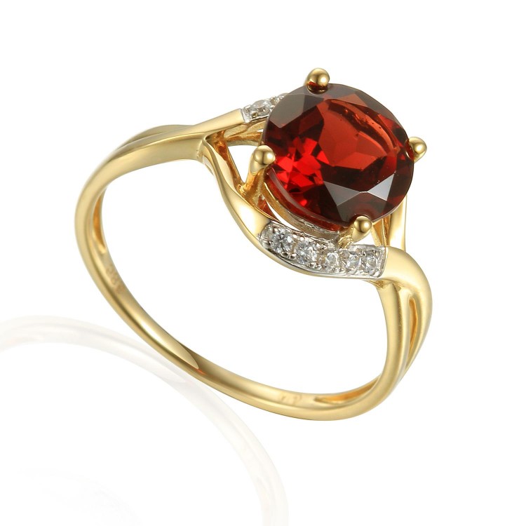 Zlatý prsten s granátem 585/1000, 2,94 gr - 73817R002 Zlatý prsten s granátem 585/1000, 2,94 gr - 73817R002