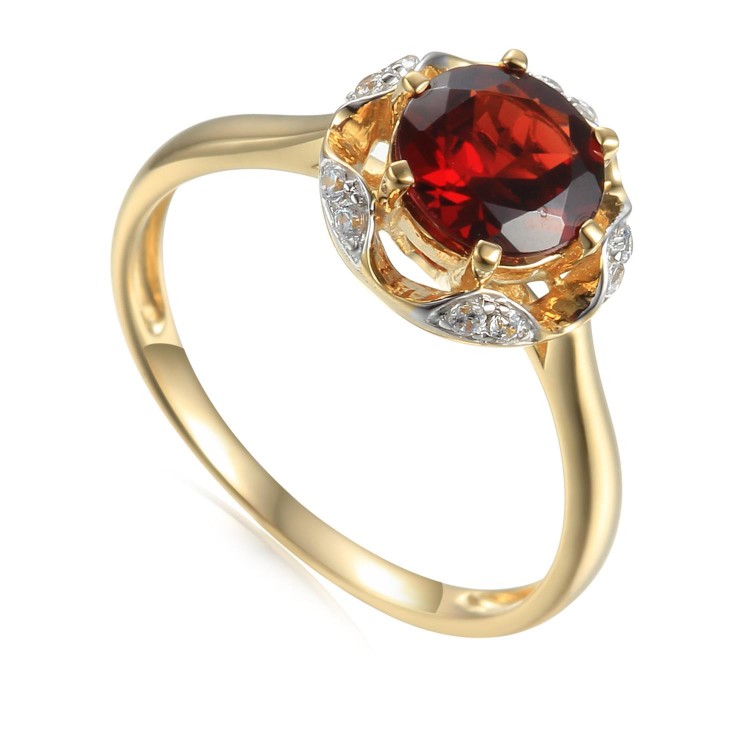 585/1000 Gold ring with garnet, 3,01 gr - 73821R002 585/1000 Gold ring with garnet, 3,01 gr - 73821R002