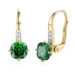 585/1000 Gold earring with  synthetic emerald, 2,33 g - 69583E009