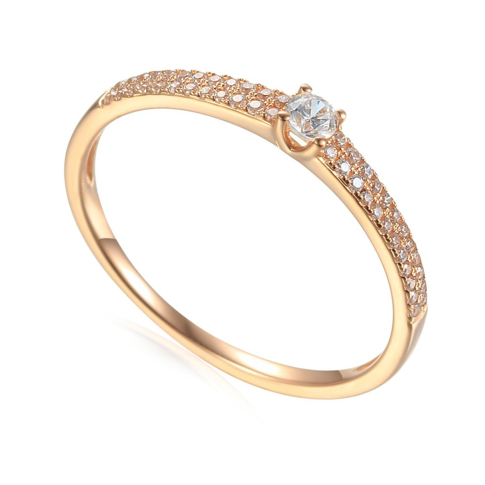 Zlatý prsten se syntetickým zirkonem 585/1000,  2.10g - 44402R018