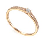 Zlatý prsten se syntetickým zirkonem 585/1000,  2.10g - 44402R018