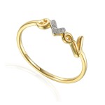 Zlatý prsten s diamantem 585/1000, 0,014 ct - 60120R001